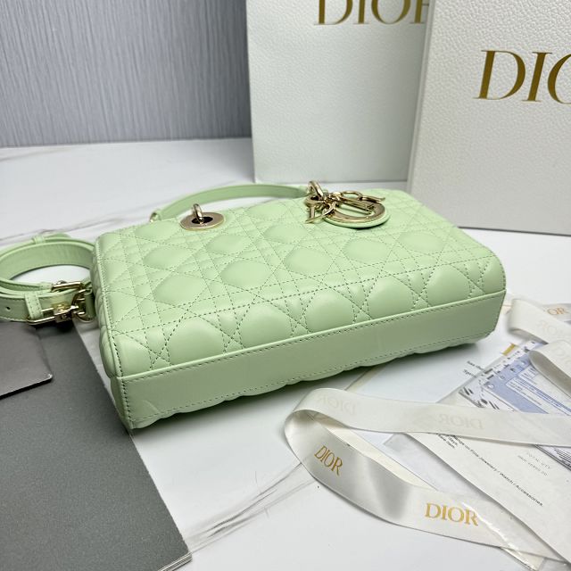 Dior original lambskin medium lady D-Joy bag M0540 avocado