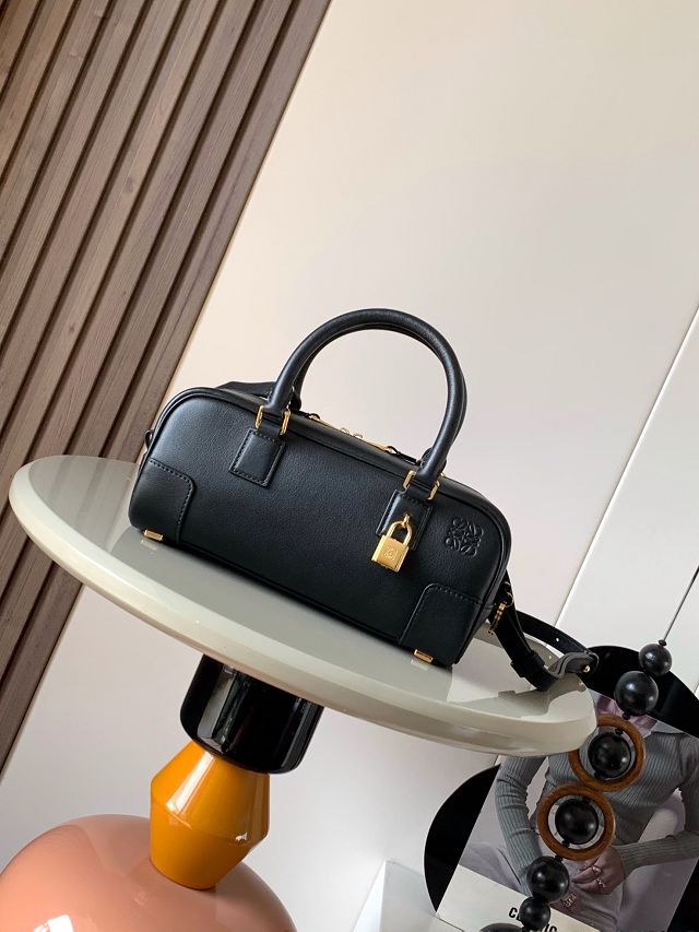 Loewe original calfskin amazona 23 cropped bag A039N23 black