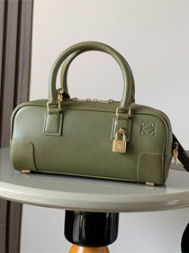 Loewe original calfskin amazona 23 cropped bag A039N23 olive