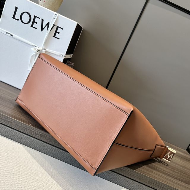 Loewe original calfskin cubi crossbody bag B906K70 brown