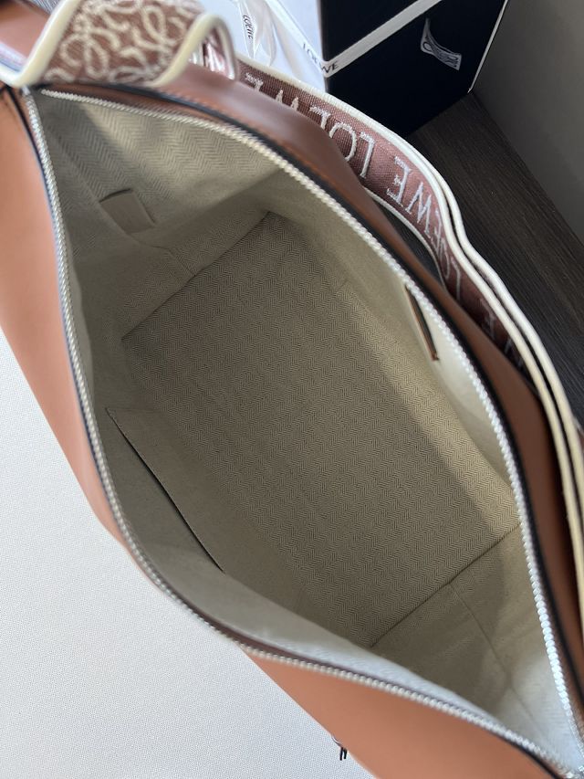 Loewe original calfskin cubi crossbody bag B906K70 brown