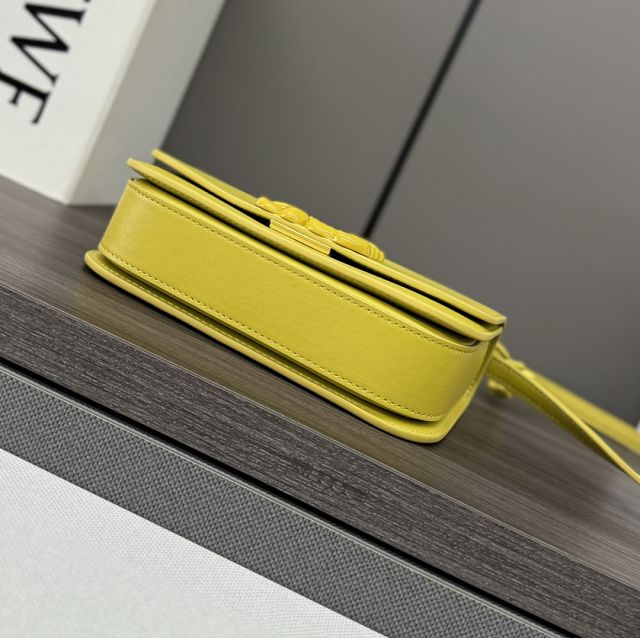Loewe original calfskin mini goya shoulder bag A896W55 yellow