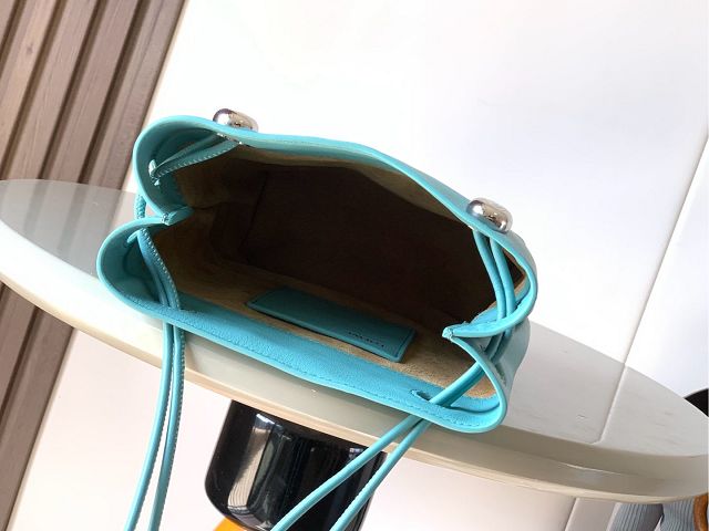 Loewe original calfskin pebble pouch BS01748 blue