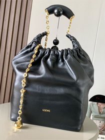 Loewe original lambskin medium squeeze bag A914Q37 black