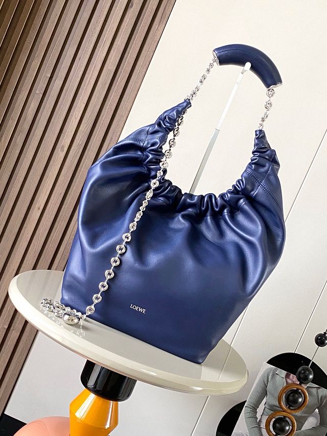 Loewe original lambskin medium squeeze bag A914Q37 blue