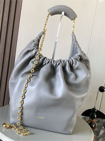 Loewe original lambskin medium squeeze bag A914Q37 grey