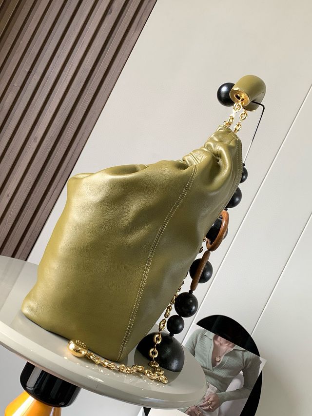 Loewe original lambskin medium squeeze bag A914Q37 olive