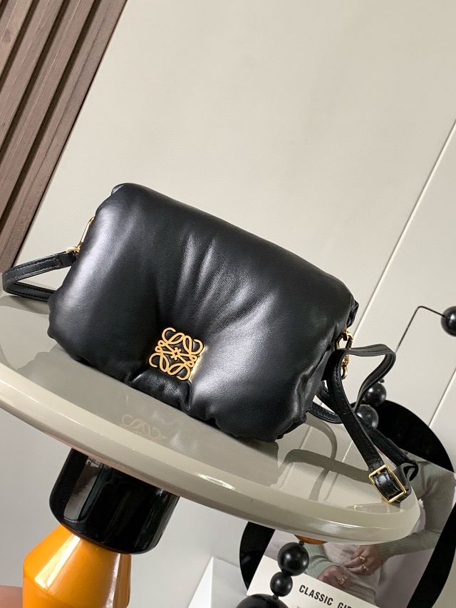 Loewe original lambskin mini goya puffer bag A896W56 black