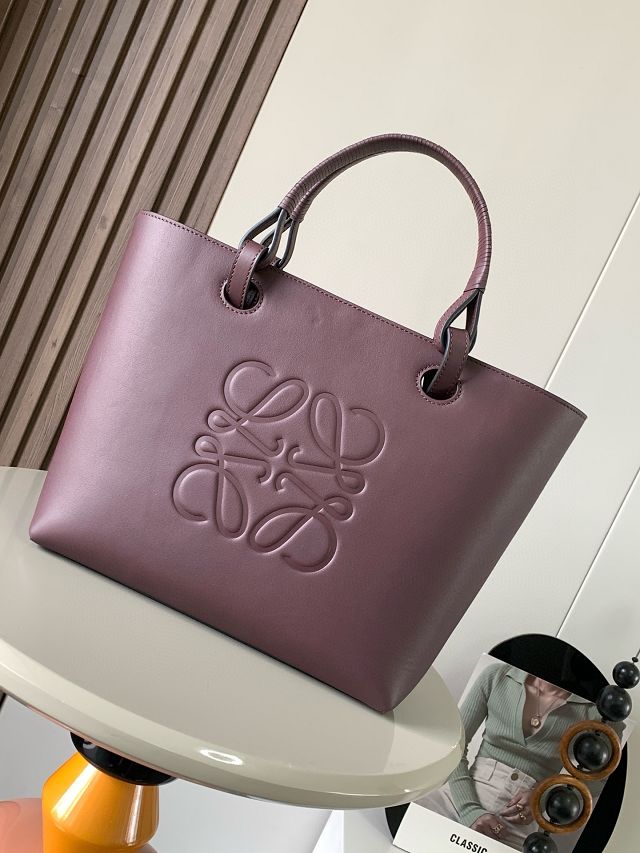 Loewe original calfskin  medium anagram tote bag A223T41 burgundy