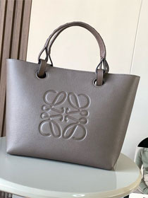 Loewe original calfskin medium anagram tote bag A223T41 grey