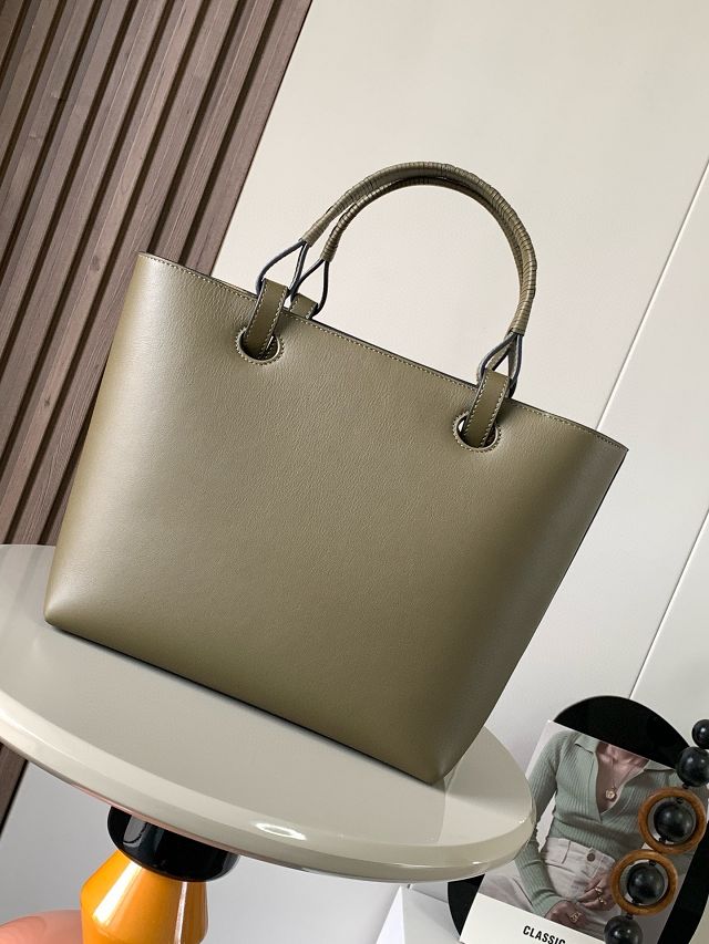 Loewe original calfskin  medium anagram tote bag A223T41 khaki green