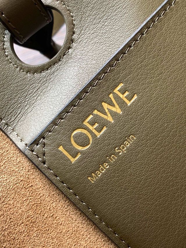 Loewe original calfskin  medium anagram tote bag A223T41 khaki green