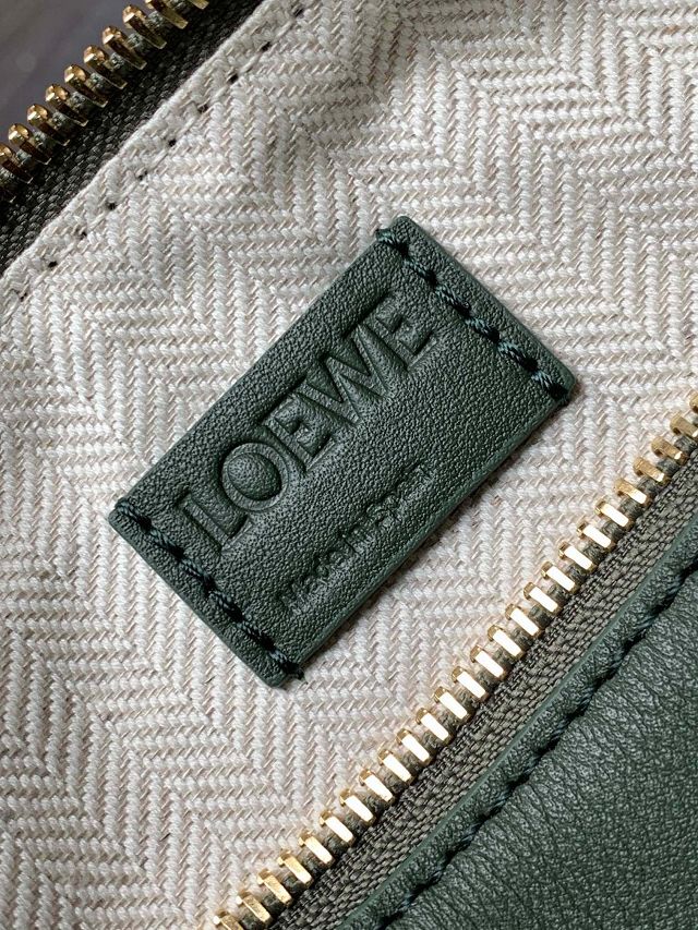 Loewe original calfskin mini hammock hobo bag A538G13 green