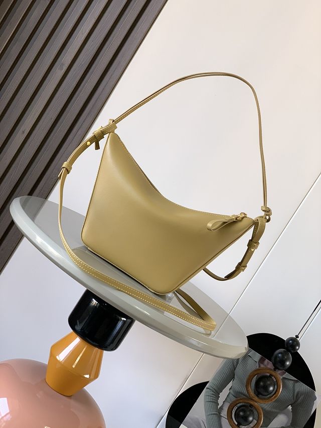 Loewe original calfskin mini hammock hobo bag A538G13 yellow