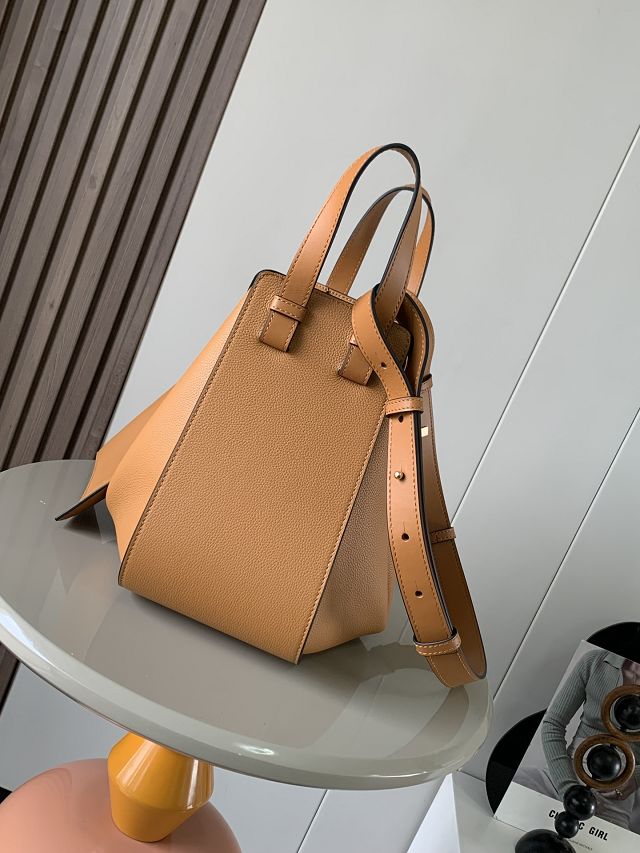 Loewe original grained calfskin medium hammock bag A538S35 caramel