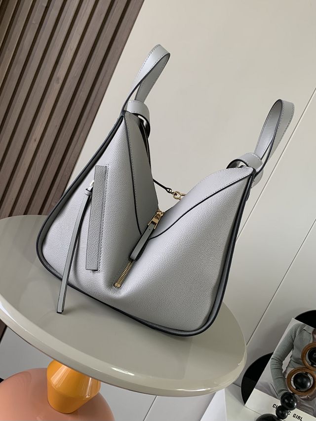 Loewe original grained calfskin medium hammock bag A538S35 grey