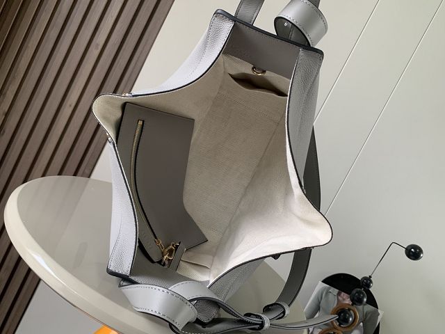 Loewe original grained calfskin medium hammock bag A538S35 grey