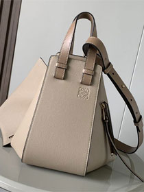 Loewe original grained calfskin medium hammock bag A538S35 grey
