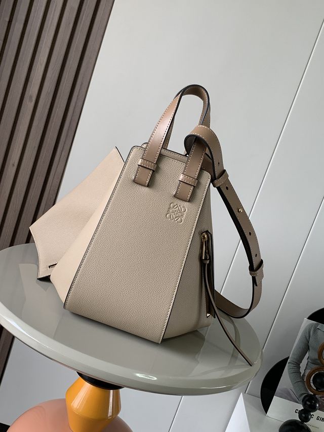 Loewe original grained calfskin medium hammock bag A538S35 grey