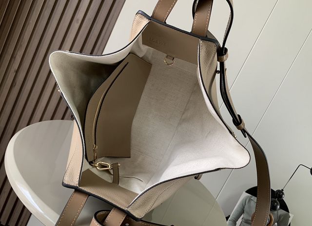 Loewe original grained calfskin medium hammock bag A538S35 grey