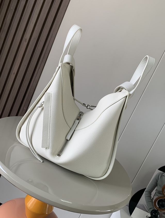 Loewe original grained calfskin medium hammock bag A538S35 white