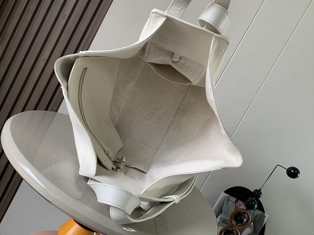 Loewe original grained calfskin medium hammock bag A538S35 white