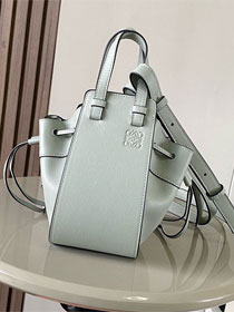 Loewe original grained calfskin mini hammock bag A538H11 light blue