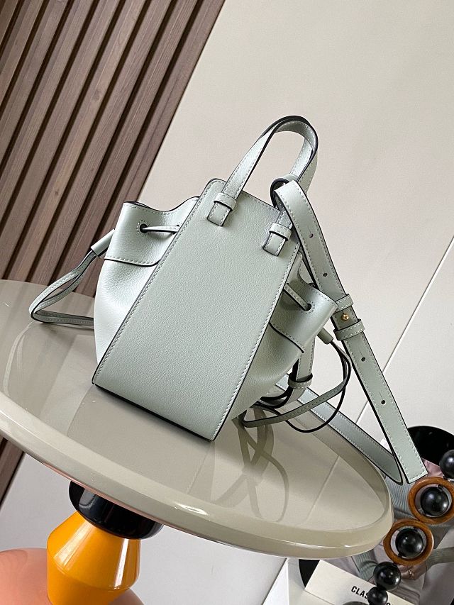 Loewe original grained calfskin mini hammock bag A538H11 light blue