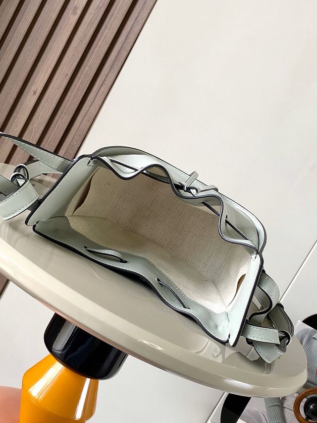 Loewe original grained calfskin mini hammock bag A538H11 light blue