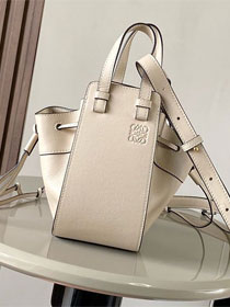 Loewe original grained calfskin mini hammock bag A538H11 white