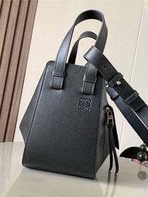 Loewe original grained calfskin small hammock bag A538H13 black