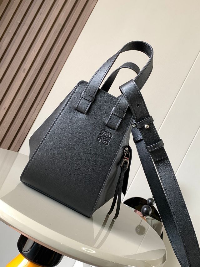 Loewe original grained calfskin small hammock bag A538H13 black