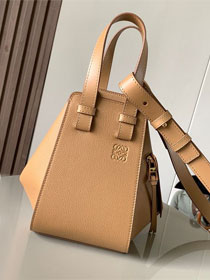 Loewe original grained calfskin small hammock bag A538H13 caramel