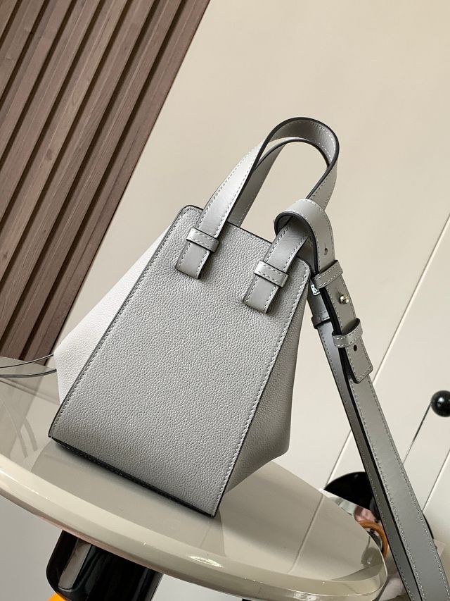 Loewe original grained calfskin small hammock bag A538H13 grey