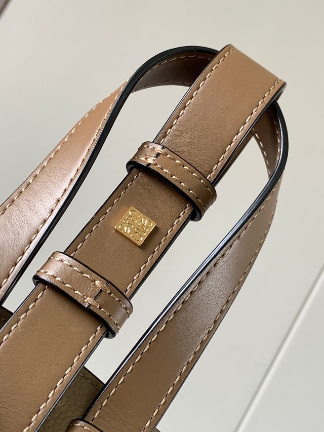 Loewe original grained calfskin small hammock bag A538H13 light apricot