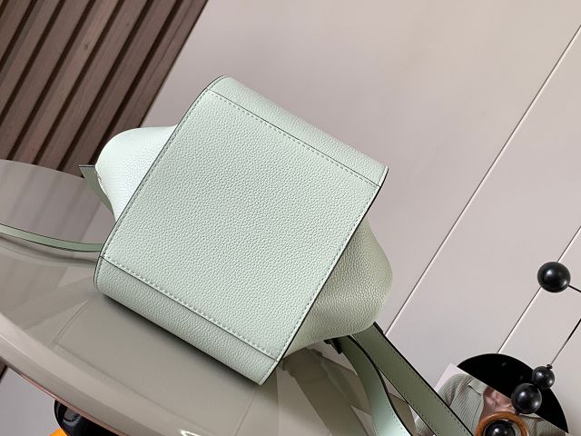 Loewe original grained calfskin small hammock bag A538H13 light green