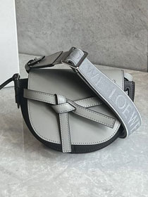 Loewe original calfskin mini gate dual bag A650N46 grey