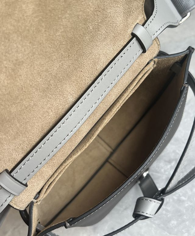 Loewe original calfskin mini gate dual bag A650N46 grey
