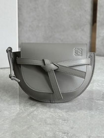 Loewe original calfskin mini gate dual bag A650N46 grey
