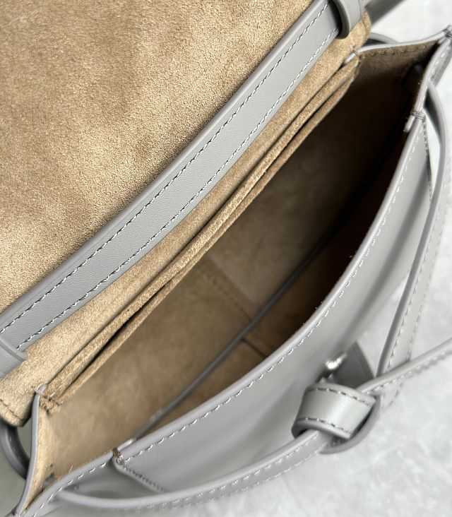 Loewe original calfskin mini gate dual bag A650N46 grey