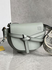 Loewe original calfskin mini gate dual bag A650N46 light grey