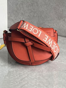 Loewe original calfskin mini gate dual bag A650N46 orange 