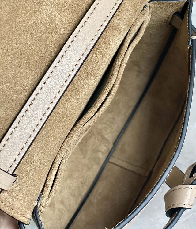 Loewe original calfskin mini gate dual bag A650N46 sand