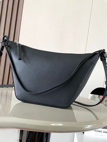 Loewe original calfskin mini hammock hobo bag A538G13 black