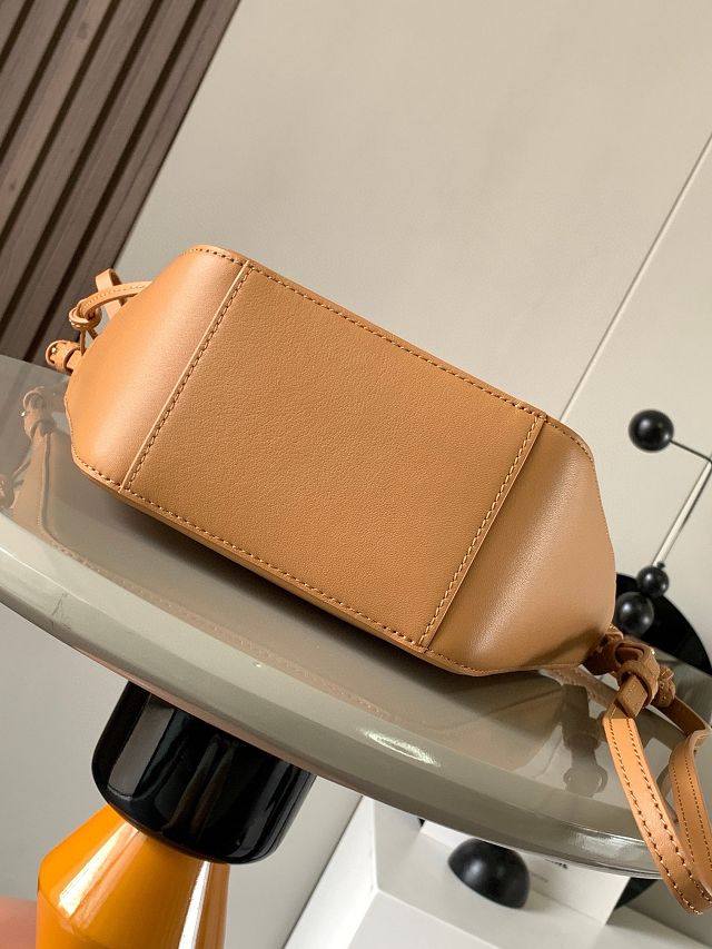 Loewe original calfskin mini hammock hobo bag A538G13 caramel