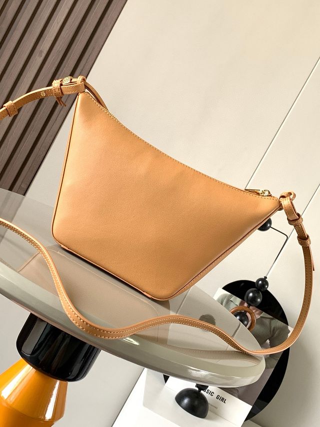 Loewe original calfskin mini hammock hobo bag A538G13 caramel