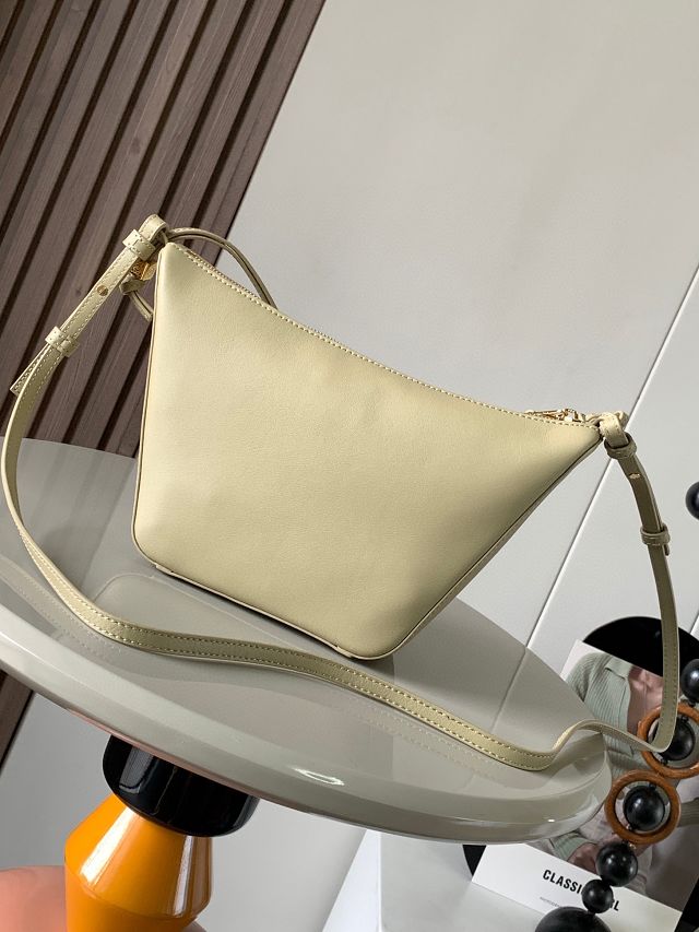 Loewe original calfskin mini hammock hobo bag A538G13 light yellow