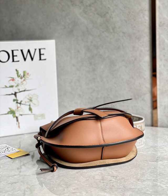 Loewe original calfskin small gate dual bag A650T20 brown