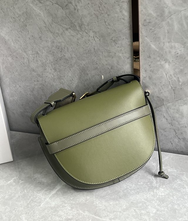 Loewe original calfskin small gate dual bag A650T20 green