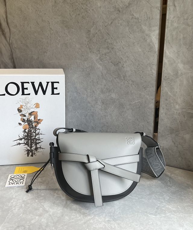 Loewe original calfskin small gate dual bag A650T20 grey